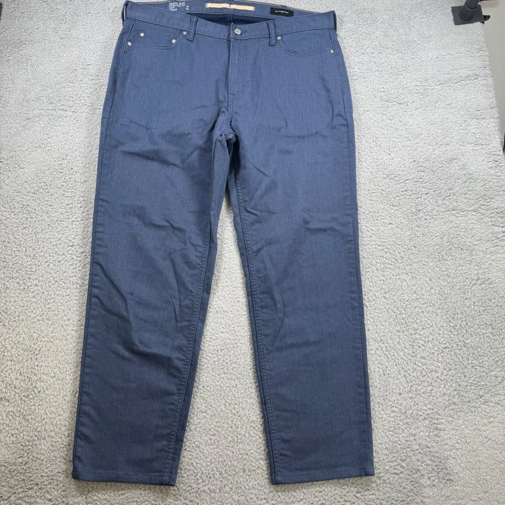 Banana Republic Men's Travel Jeans Athletic Fit Blue‎ Size 38x30 Stretch Pants
